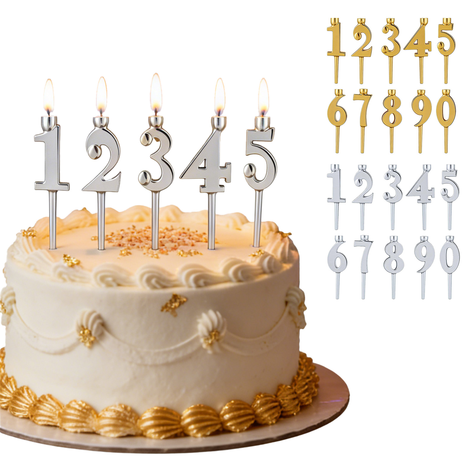 Candle Holder Set - Zestaw świeczników w kształcie cyfr 0-9,