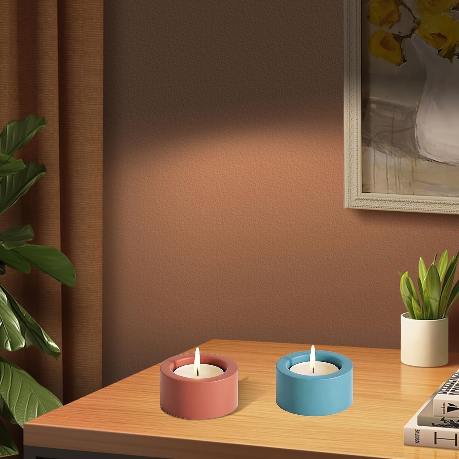 Candle Holder Set - 2 zestawy form silikonowych z żywicy,