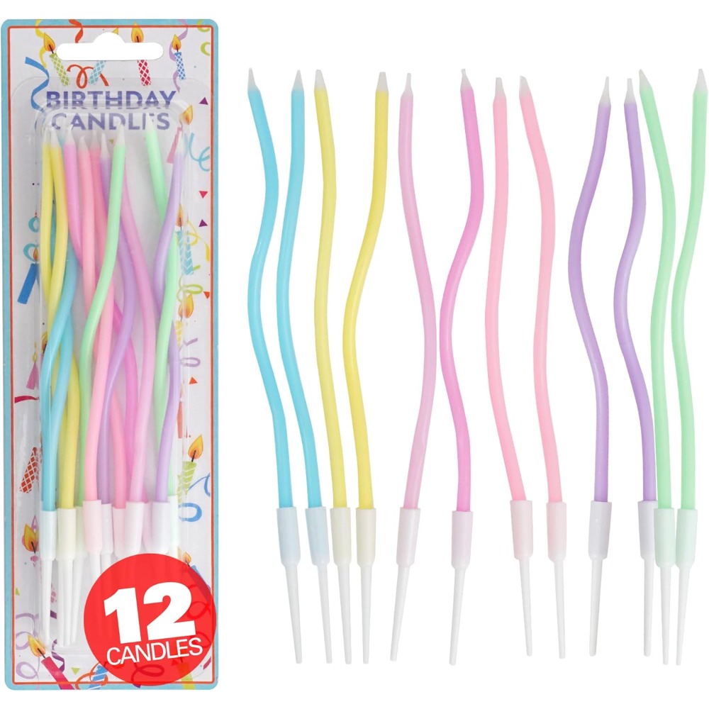 Candle Holder Set - Zestaw 12 światełek urodzinowych w kształcie