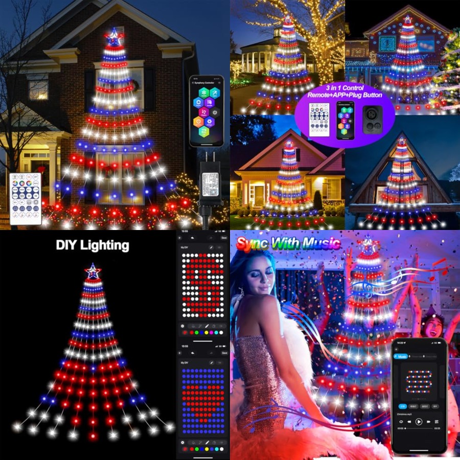 Lighting Tree Decor - Inteligentne dekoracje świetlne na 4 lipca,