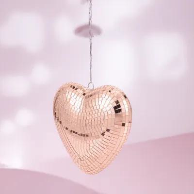 Disco Ball Mirror - Wisząca kula disco w kształcie serca,