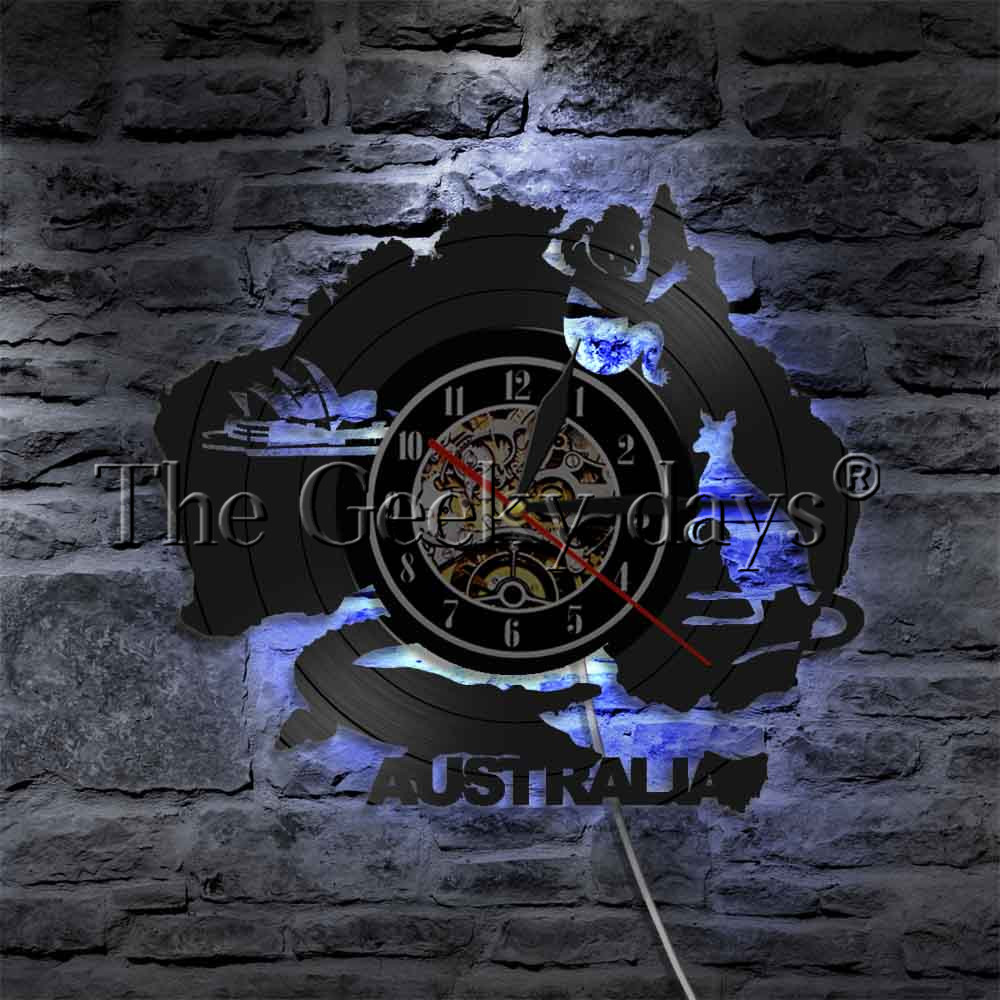 Decor Lighting Australia - Australijska nowoczesna lampa ścienna, zegar ścienny