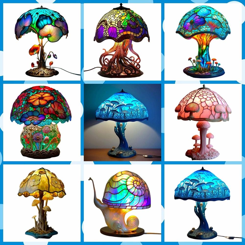 Mushroom Table Lamp - Wysokiej jakości estetyczna lampa stołowa, kojące