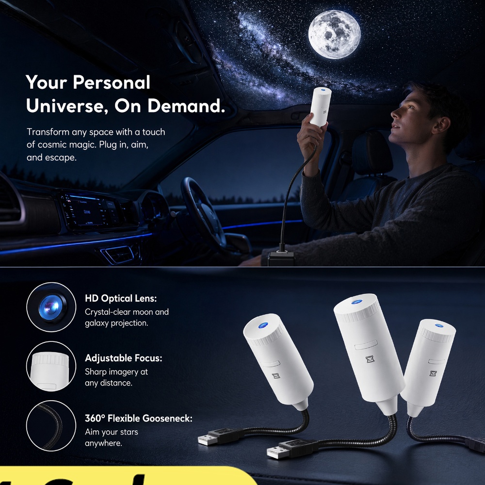 Lighting Decoration For Home - Mini Projektor Gwiazd Galaxy Dwa w