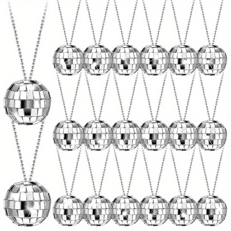 Disco Ball Mirror - 5-10 sztuk lustro Disco Ball naszyjniki