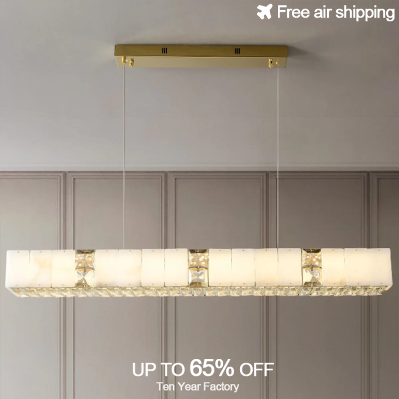 Elements Lighting Decor - Złoto-czarny nowoczesny żyrandol LED z akrylowymi