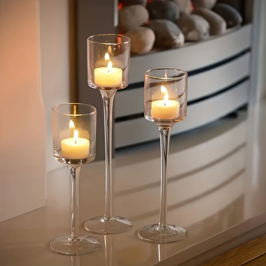 Zestaw 3 szt. przezroczystych  – Candle Holder Set recenzja i cena