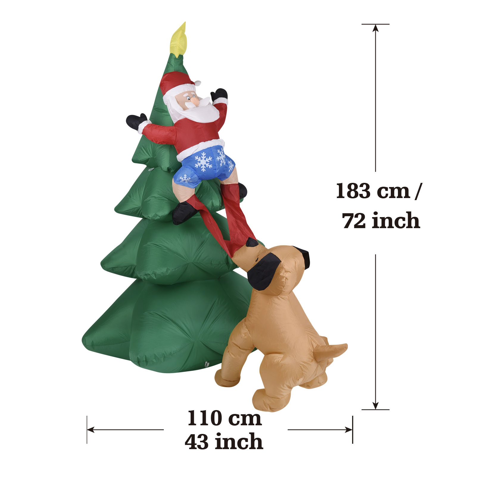 Świąteczny dmuchany pies z Mik – Lighting Tree Decor recenzja i cena