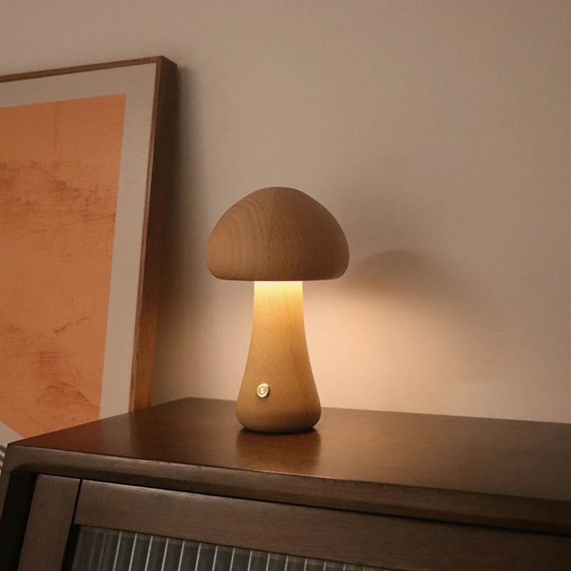 Śliczna lampka nocna LED Mushr – Mushroom Table Lamp recenzja i cena